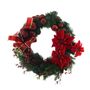 Poinsettia & Pine Wreath - 60cm