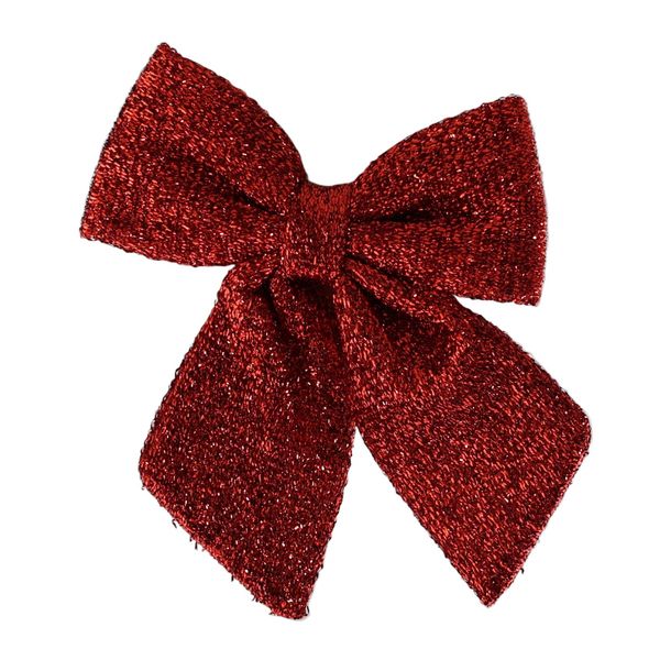 Red  Metallic Bow  - Dia 22cm