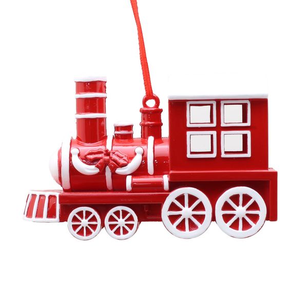 Train Ornament - Red/White - L12cm