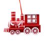 Train Ornament - Red/White - L12cm