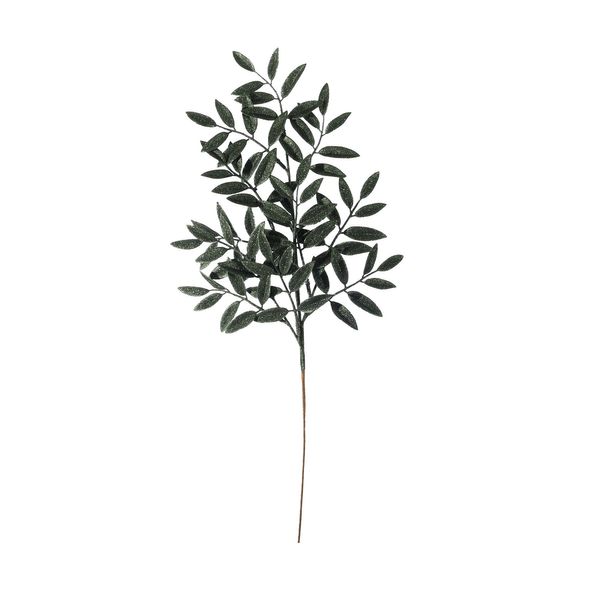 Glitter Leaf Spray - Dk Green- 60cm
