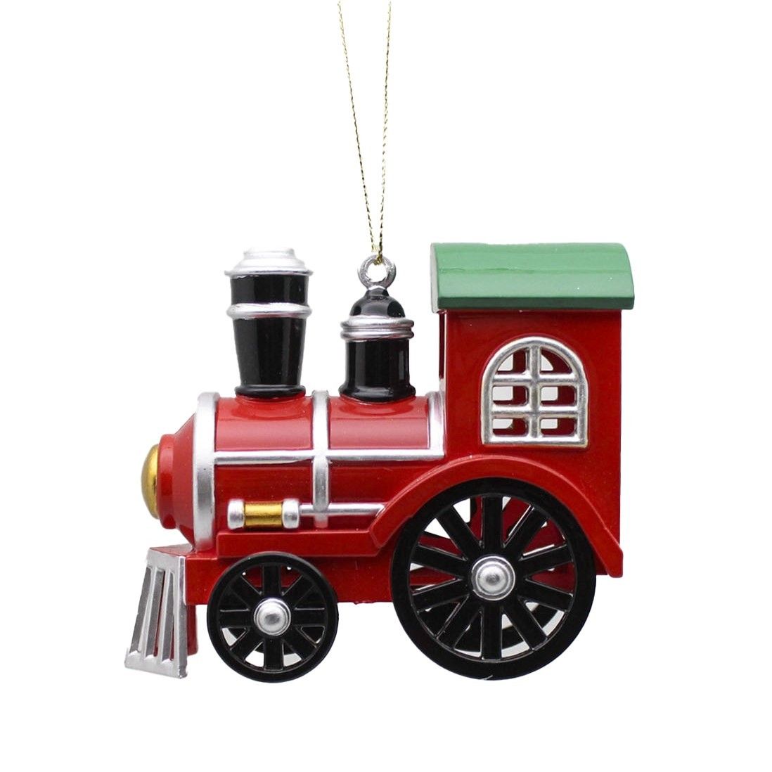 Train Ornament - Green/Red - 9cm