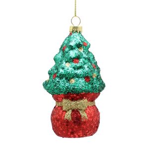 Sparkly Christmas Tree Ornament - 10cm