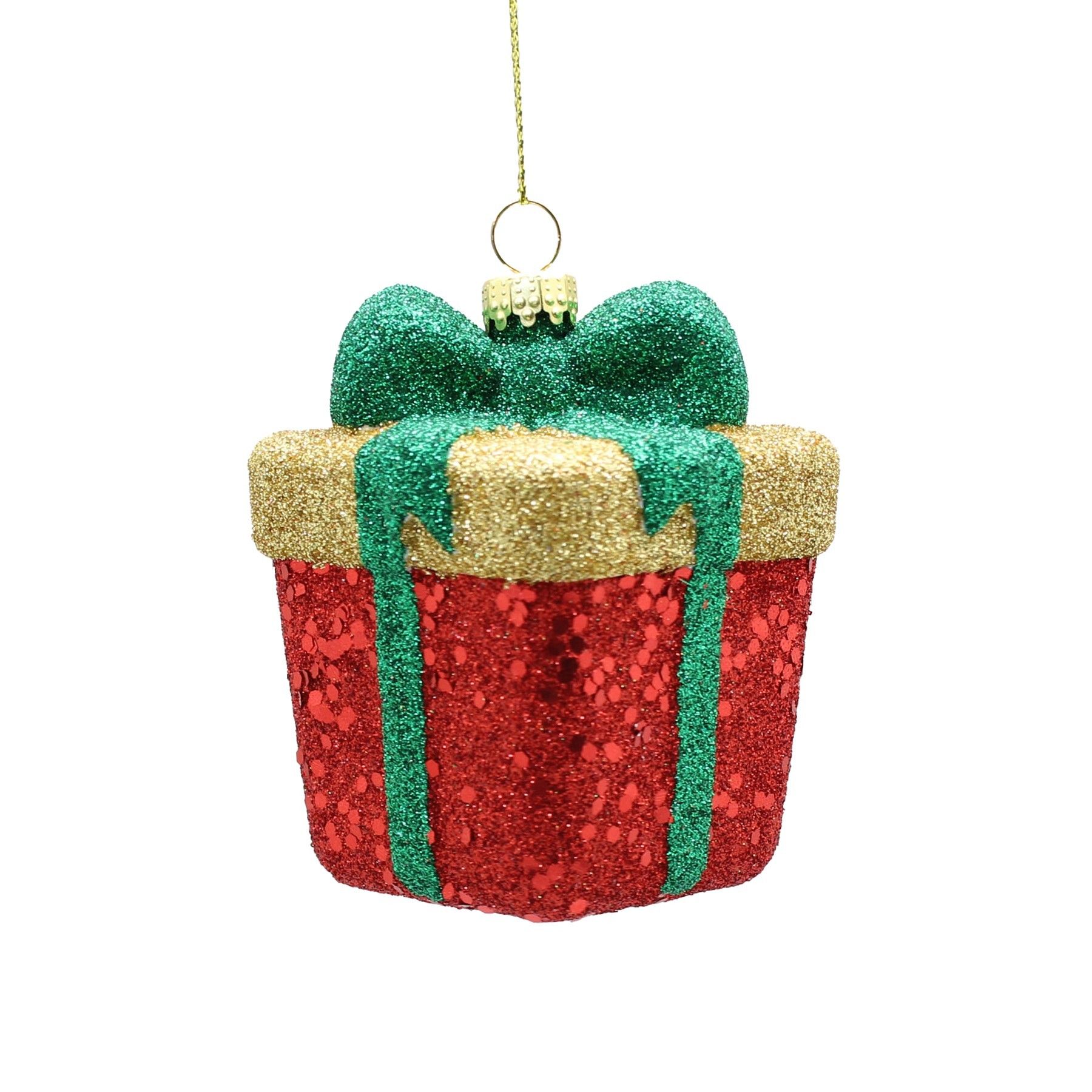 Sparkly Giftbox Ornament - 8cm