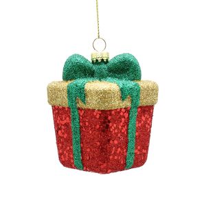 Sparkly Giftbox Ornament - 8cm