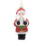 Sparkly Santa with Drum Ornament - 11cm