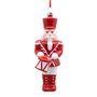 Solider with Drum Ornament - White/Red - 15cm