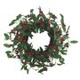 Mini Leaves with Red Berry Wreath - 45cm