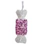Sequin Square Candy Hanging Decoration - Pink/White - 15cm