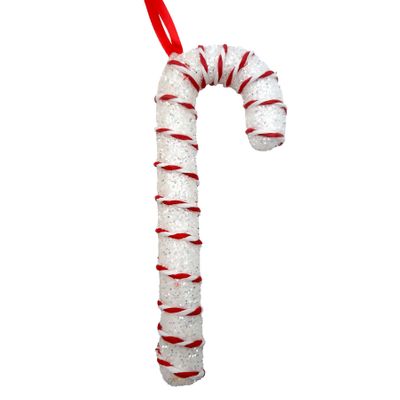Candyland Candy Cane Hanging Decoration - Red/White - 20cm