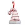 Glitter Hat with Red/White detail Hanging Decoration - 12cm