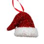 Candyland Hat Hanging Decoration - Red/White - 8cm