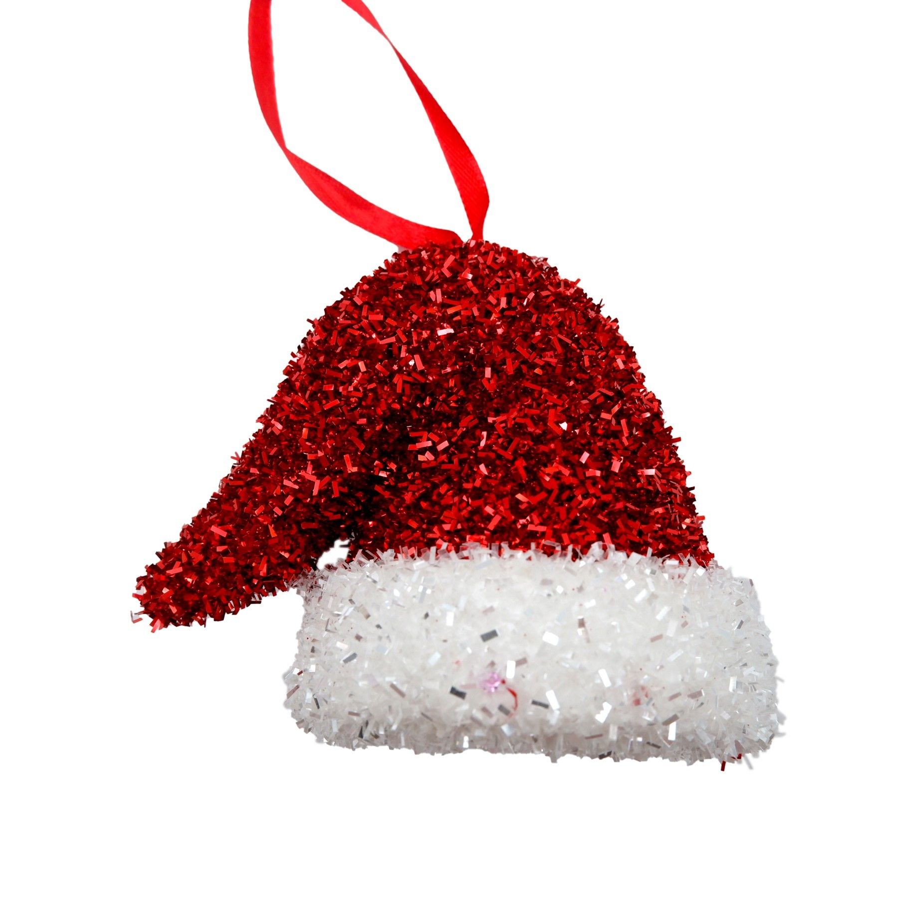 Candyland Hat Hanging Decoration - Red/White - 8cm