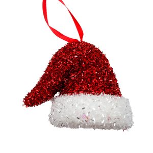 Candyland Hat Hanging Decoration - Red/White - 8cm