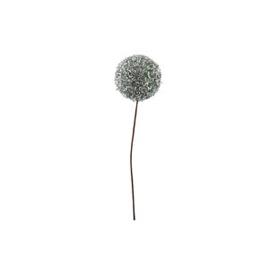 Glitter / Tinsel Ball Pick - Silver - 20cm