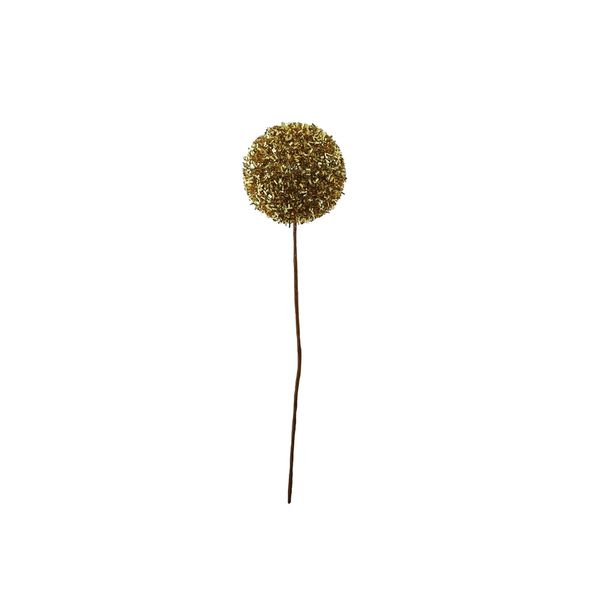 Glitter / Tinsel Ball Pick - Gold - 20cm