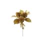 Glitter / Sequin  Covered Cones & Foliage Pick - Gold - 18cm