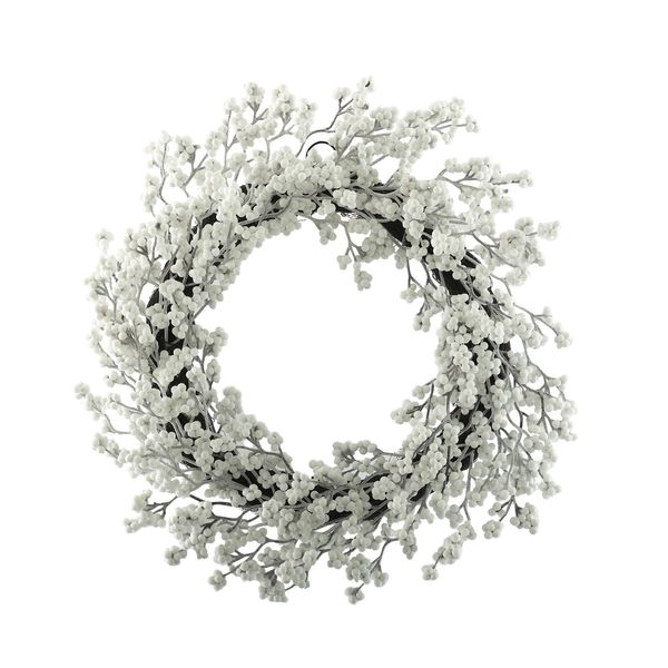 White Berry Wreath - 68cm