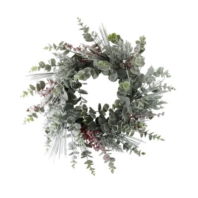 Snowy Eucalyptus & Berry Wreath - 60cm