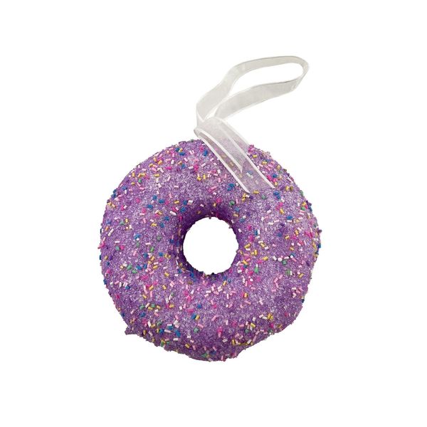 Glitter Donut Hanging Decoration - Lilac - 15cm