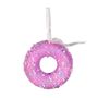 Donut Glitter Donut Hanging Decoration - Lilac - 7cm