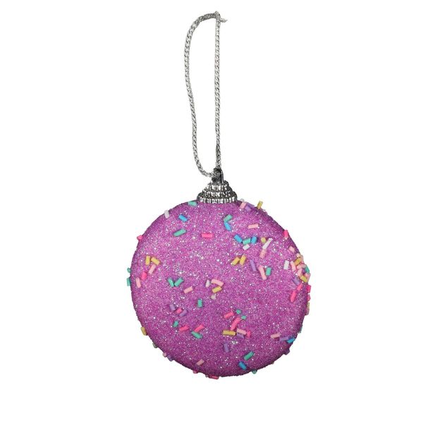 Biscuit Beaded Bauble - Lilac - 8cm