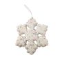Candy Snowflake Hanging Decoration - White - 20cm