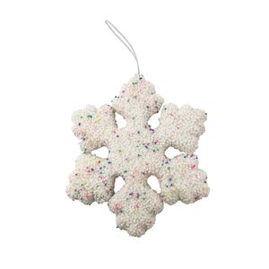 Candy Snowflake Hanging Decoration - White - 20cm