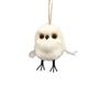 Little White Owl Hanging Decoration - H10cm