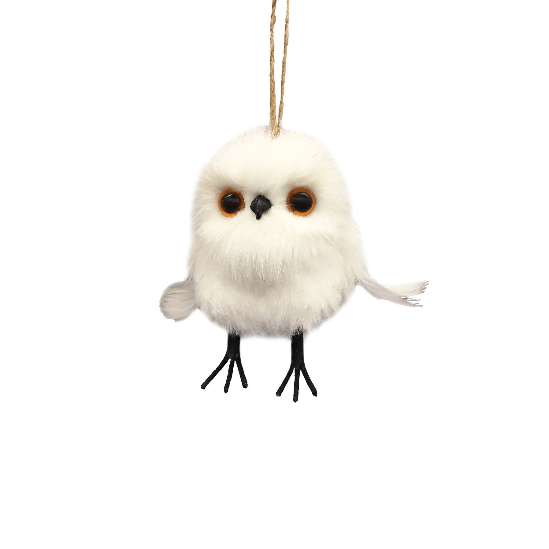 Little White Owl Hanging Decoration - H10cm