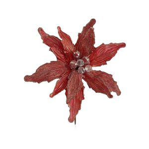 Poinsettia Stem Round Centre - Light Copper - 50cm