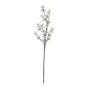 Frosted White Berry Stem - 72cm