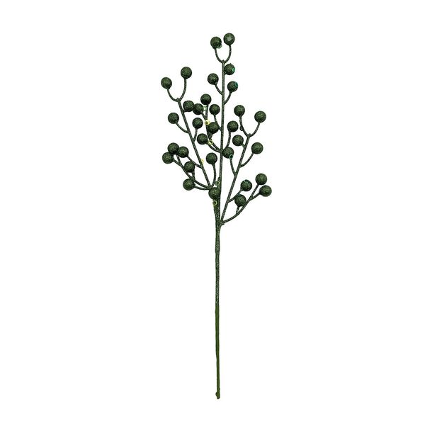 Glitter Berry Spray  - Green - 42cm