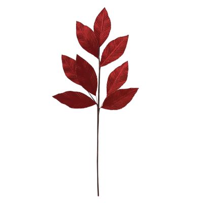 Leaf Spray - Red - 64cm