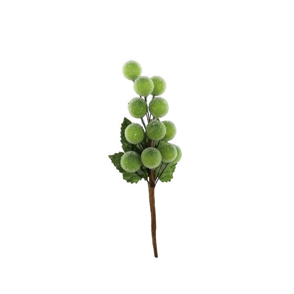 Frosted Grape Pick - Green - 16cm