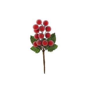 Frosted Grape Pick - Red - 16cm