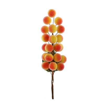 Frosted Grape Pick - Yellow - 25cm