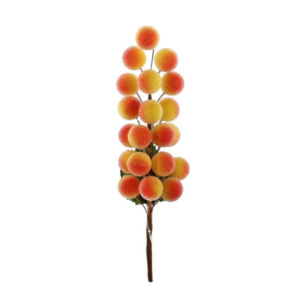 Frosted Grape Pick - Yellow - 25cm
