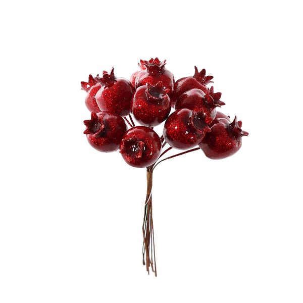 Shiny Haw Apple x 12 Pick - Red - 12cm