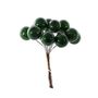 Shiny Berry Bunch Pick - Green - 11cm