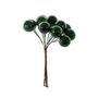 Shiny Small Berry Bunch Pick - Green - 11cm