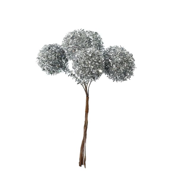 Sparkly Berry Ball Pick - Silver - 13cm