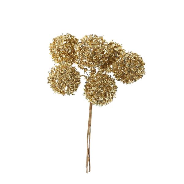Sparkly Berry Ball Pick - Gold - 13cm