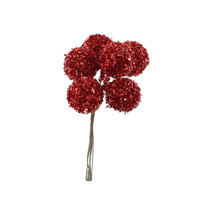 Sparkly Berry Ball Pick - Red - 13cm