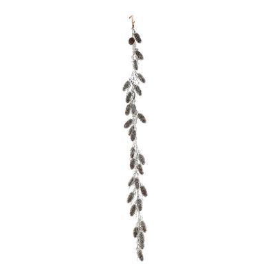 Frosted Pine Cone Garland - 152cm