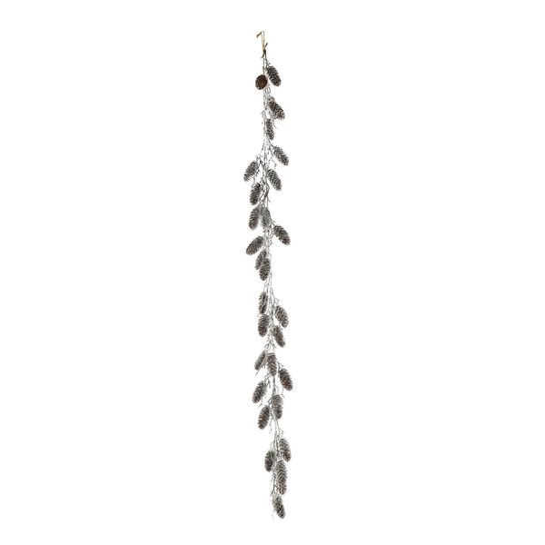 Frosted Pine Cone Garland - 152cm