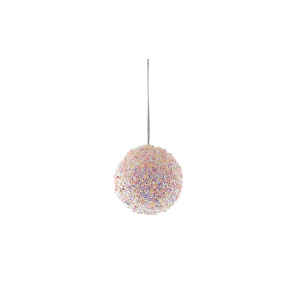 Sparkle Bauble - 8cm - Pink 