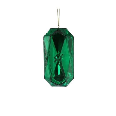 Diamond Gem Hanging Decoration - Green - 14cm
