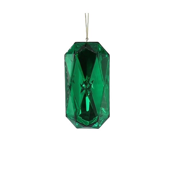Diamond Gem Hanging Decoration - Green - 14cm