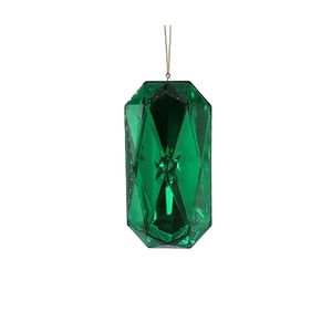 Diamond Gem Hanging Decoration - Green - 14cm
